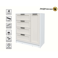 Тумба Тренд КТ-Т90 (Белый платинум ЛДСП/ Кашемир ЛМДФ) Ш900 В1020 Г451